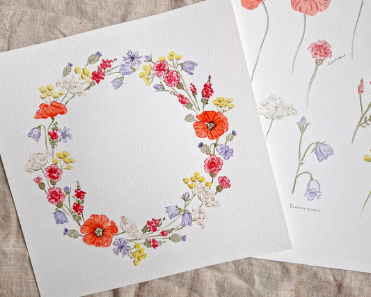 Blumen in Aquarell – Mama-Kind Workshop im der Kids Safari