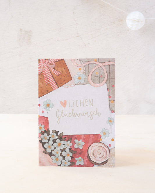 "Geburtstagstisch" - Postkarte zum Geburtstag