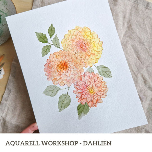 Dahlien Aquarell Workshop - 24.08.24 / 11 - 15 Uhr