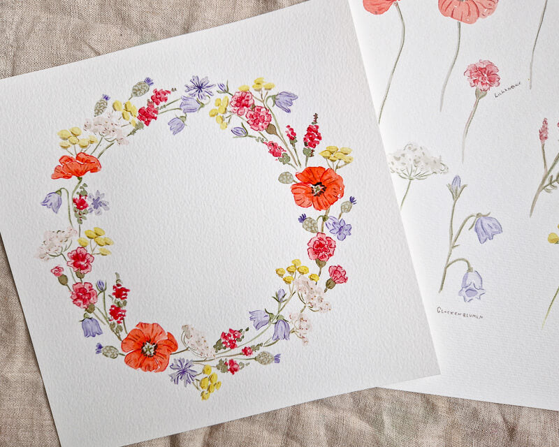 Blumen in Aquarell – Mama-Kind Workshop im der Kids Safari