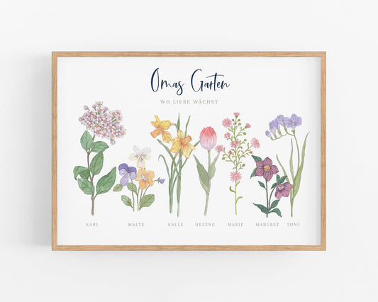 "Omas Garten" personalisiertes Poster